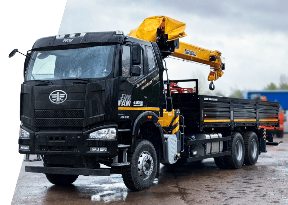 Бортовой FAW J6L с КМУ XCMG